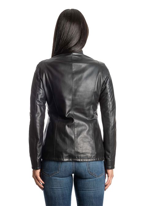 Black leather jacket PK BY PASKAL | R360ALNAPPA-NERO